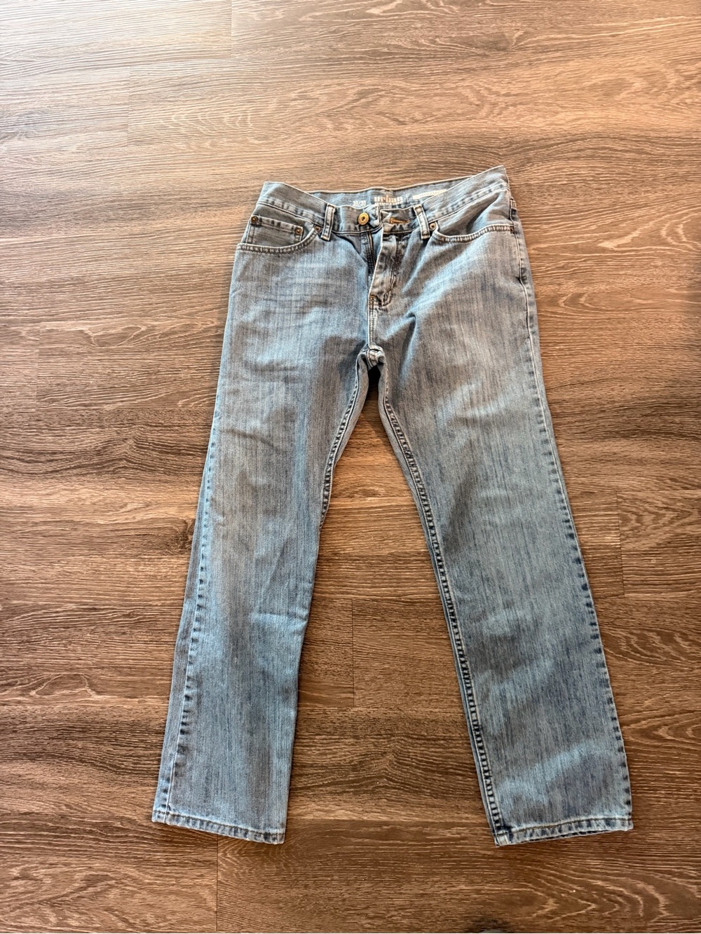 Men’s urban pipeline Straight-Leg Jeans in Blue Denim Regular Fit .